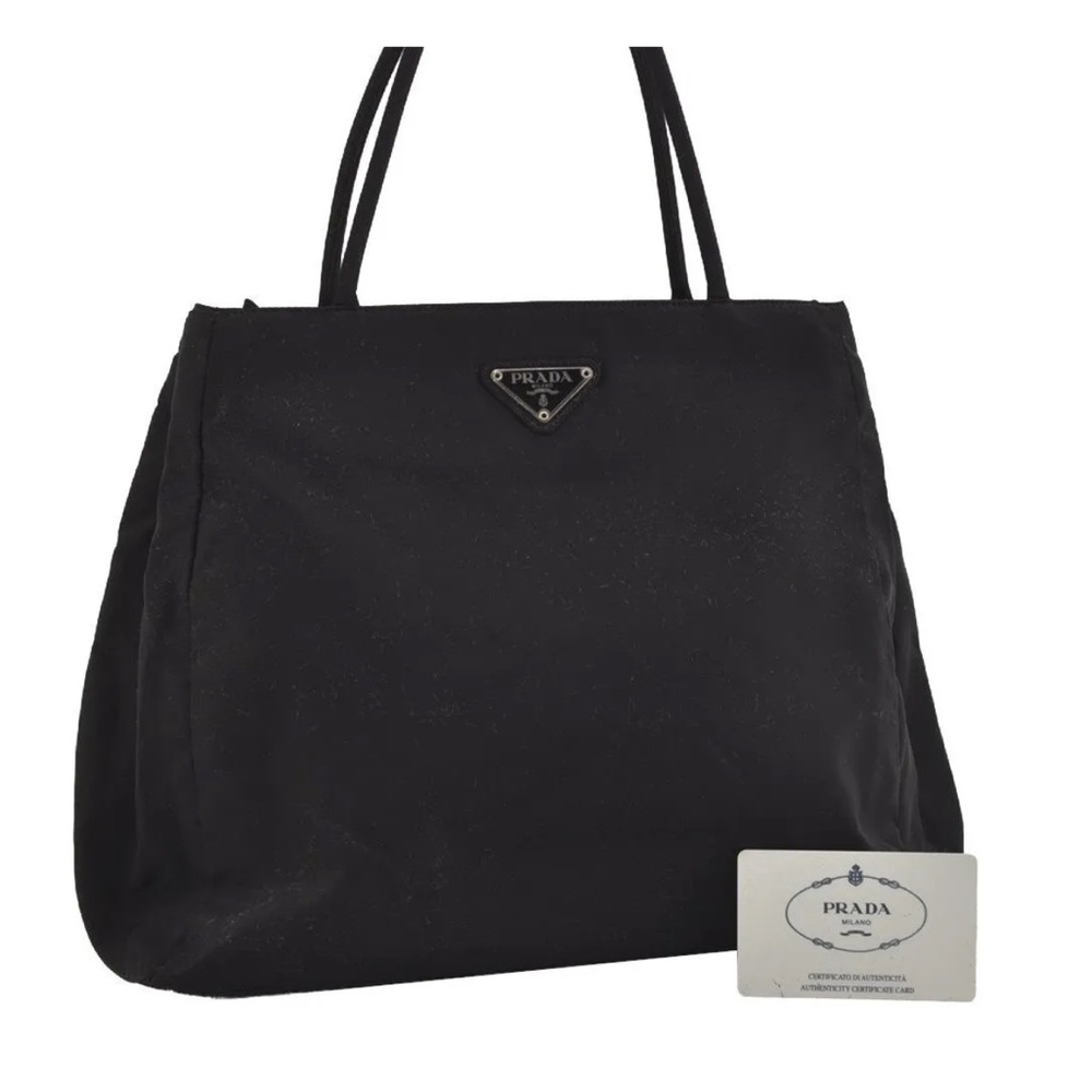 Authentic PRADA Vintage TESSUTO CITY Nylon Hand Bag B3864 Black